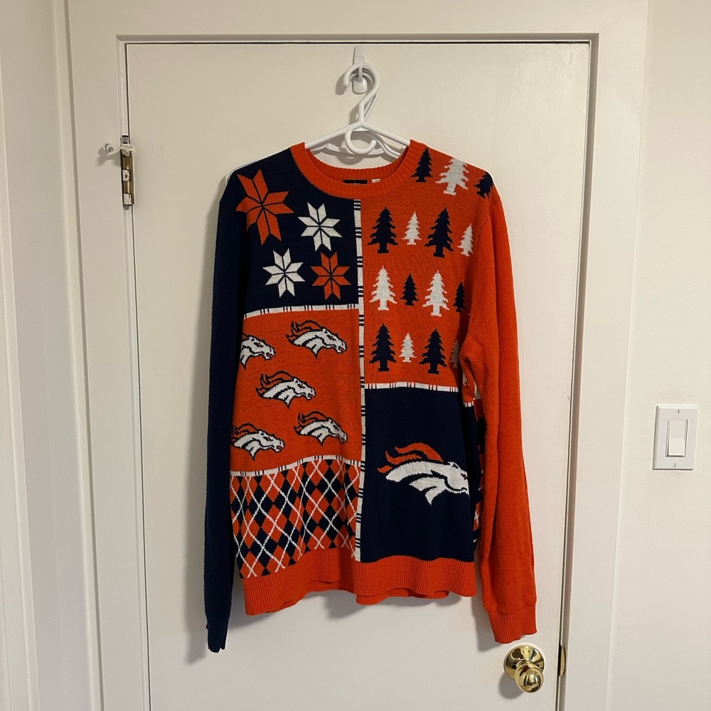 Men's NFL Denver Broncos Knit Christmas Sweater - Size XL